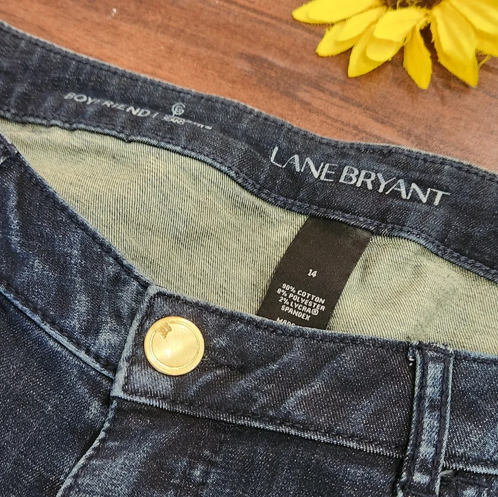 Lane BRYANT BOYFRIEND GENIUS FIT Dark Blue Jeans ♠️🌀